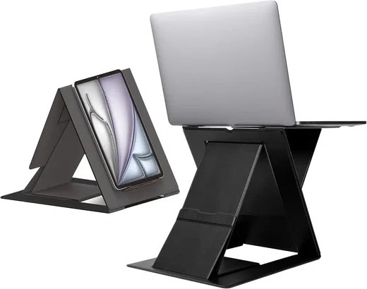 MOFT Opvouwbare en Verstelbare Laptop en Tablet Standaard voor Bureau Zwart afbeelding 1