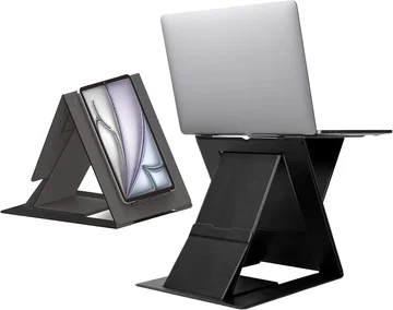 MOFT Opvouwbare en Verstelbare Laptop en Tablet Standaard voor Bureau Zwart