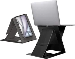 MOFT Opvouwbare en Verstelbare Laptop en Tablet Standaard voor Bureau Zwart afbeelding
