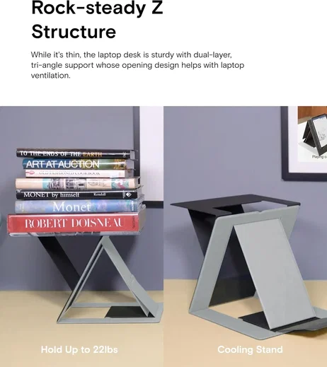 MOFT Opvouwbare en Verstelbare Laptop en Tablet Standaard voor Bureau Zwart afbeelding 4