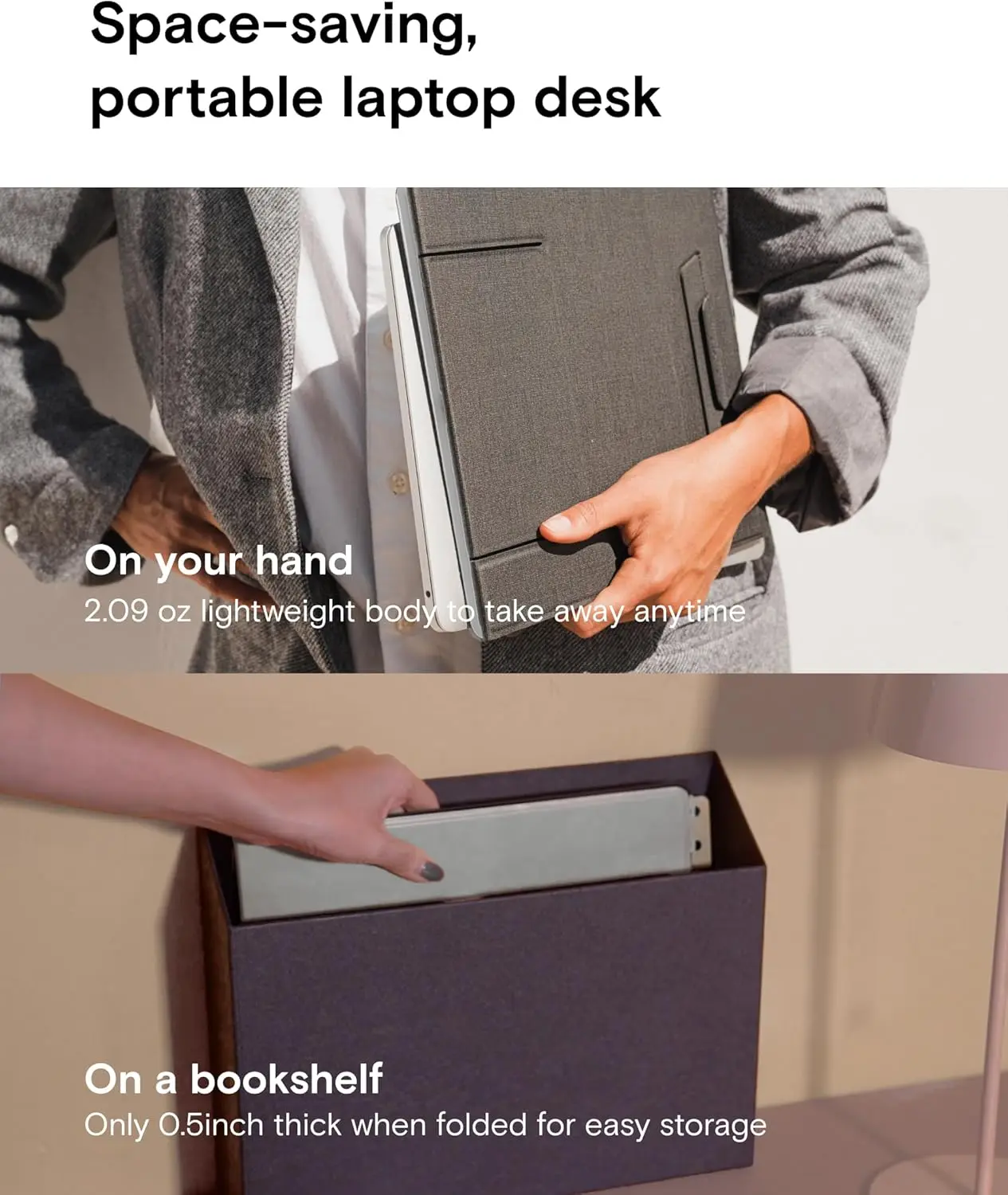 MOFT Opvouwbare en Verstelbare Laptop en Tablet Standaard voor Bureau Zwart afbeelding 5