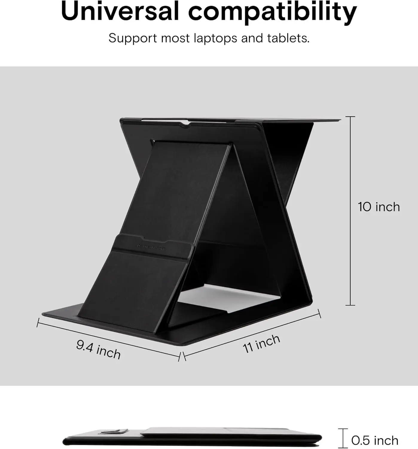 MOFT Opvouwbare en Verstelbare Laptop en Tablet Standaard voor Bureau Zwart afbeelding 7