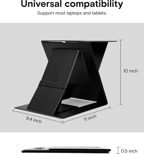 MOFT Opvouwbare en Verstelbare Laptop en Tablet Standaard voor Bureau Zwart afbeelding 7