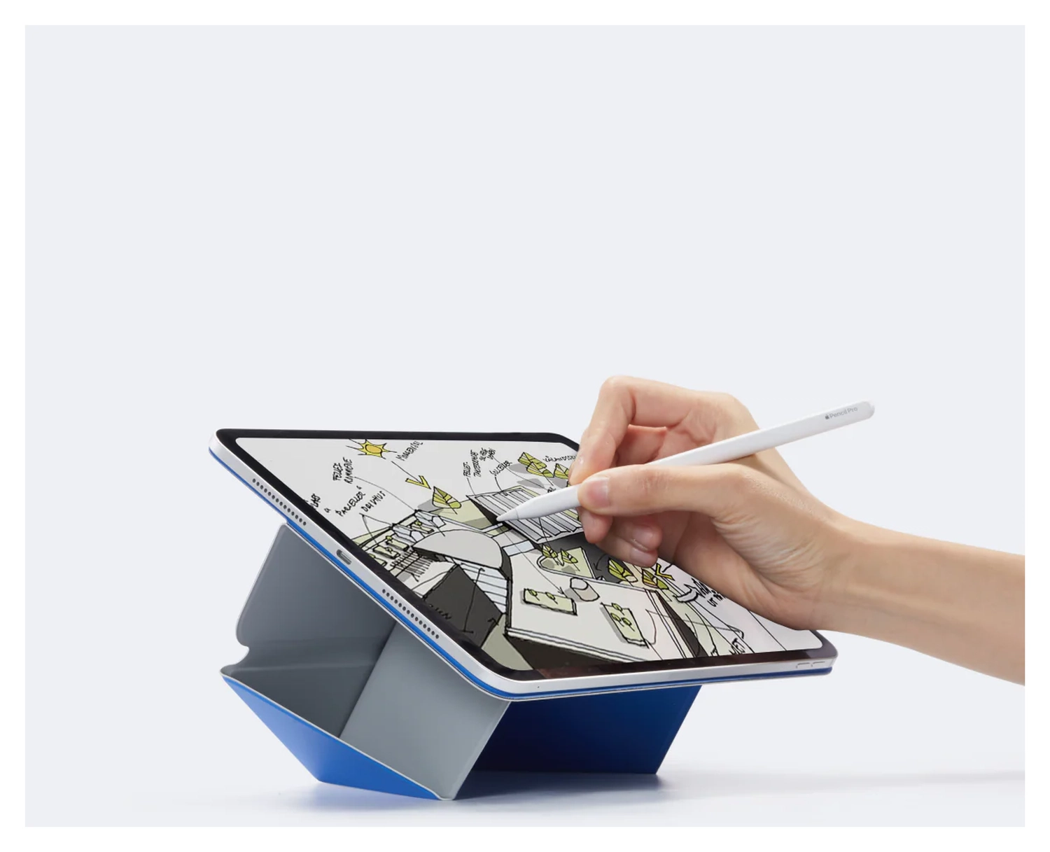 MOFT Dynamic Folio iPad Mini 7 / 6 Hoes Book Case met Standaard Grijs afbeelding 12