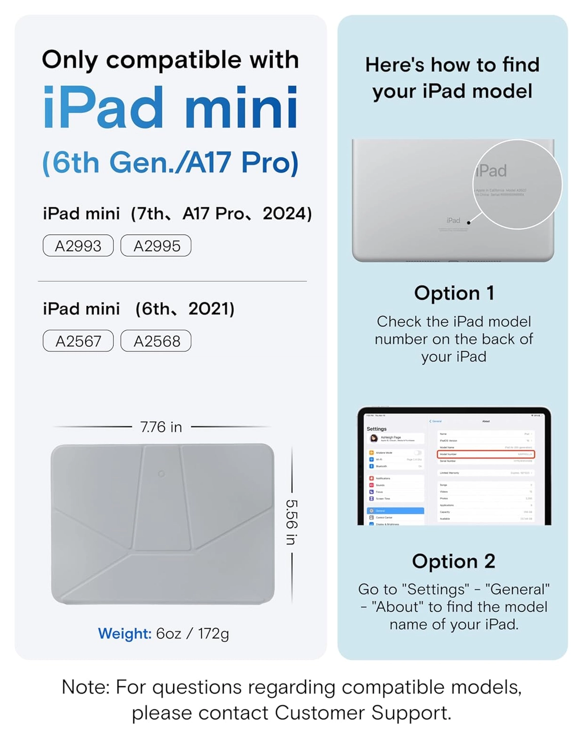 MOFT Dynamic Folio iPad Mini 7 / 6 Hoes Book Case met Standaard Grijs afbeelding 2