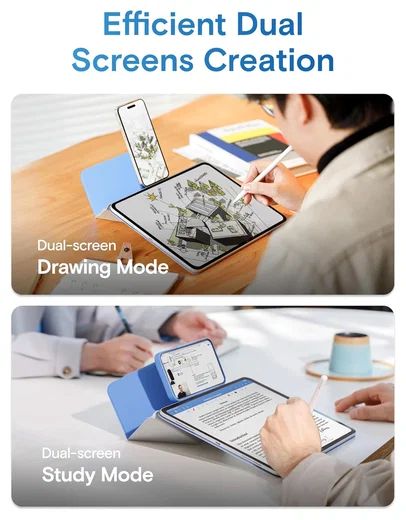 MOFT Dynamic Folio iPad Mini 7 / 6 Hoes Book Case met Standaard Grijs afbeelding 6