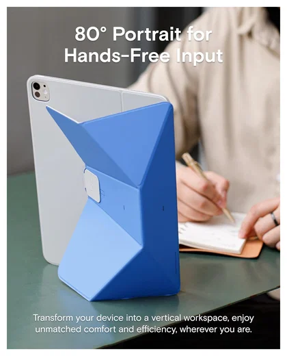 MOFT Dynamic Folio iPad Mini 7 / 6 Hoes Book Case met Standaard Grijs afbeelding 7