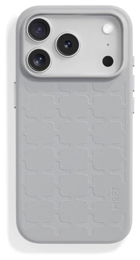 MOFT MOVAS Tombogo Snap iPhone 17 Pro Hoesje MagSafe Vegan Leer Grijs afbeelding 1