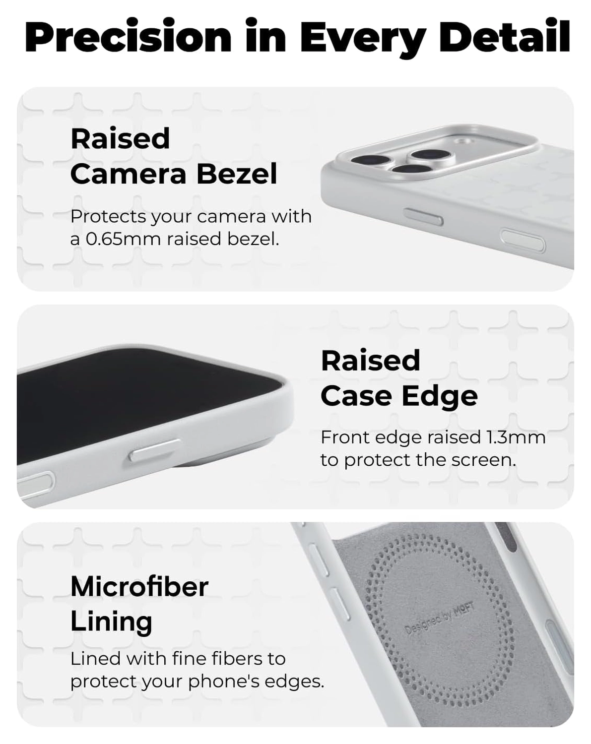 MOFT MOVAS Tombogo Snap iPhone 17 Pro Hoesje MagSafe Vegan Leer Grijs afbeelding 4