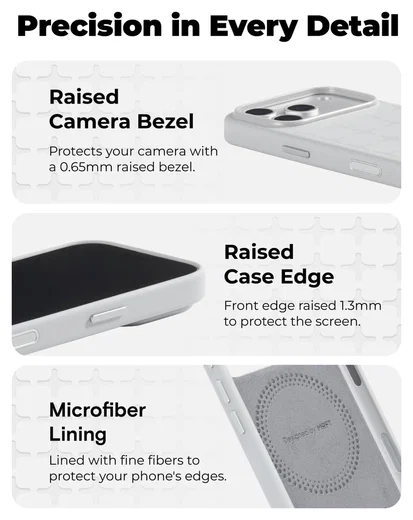 MOFT MOVAS Tombogo Snap iPhone 17 Pro Hoesje MagSafe Vegan Leer Grijs afbeelding 4