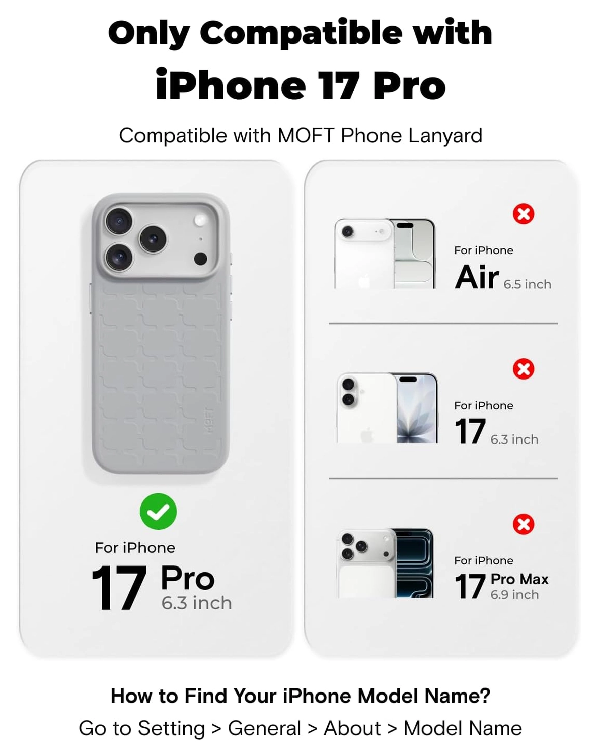 MOFT MOVAS Tombogo Snap iPhone 17 Pro Hoesje MagSafe Vegan Leer Grijs afbeelding 9
