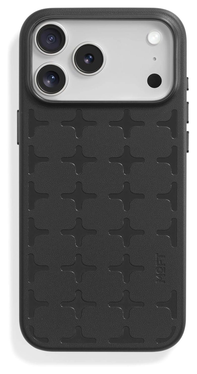 MOFT MOVAS Tombogo Snap iPhone 17 Pro Max Hoesje MagSafe Vegan Leer Zwart afbeelding 1