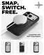 MOFT MOVAS Tombogo Snap iPhone 17 Pro Max Hoesje MagSafe Vegan Leer Zwart afbeelding 5