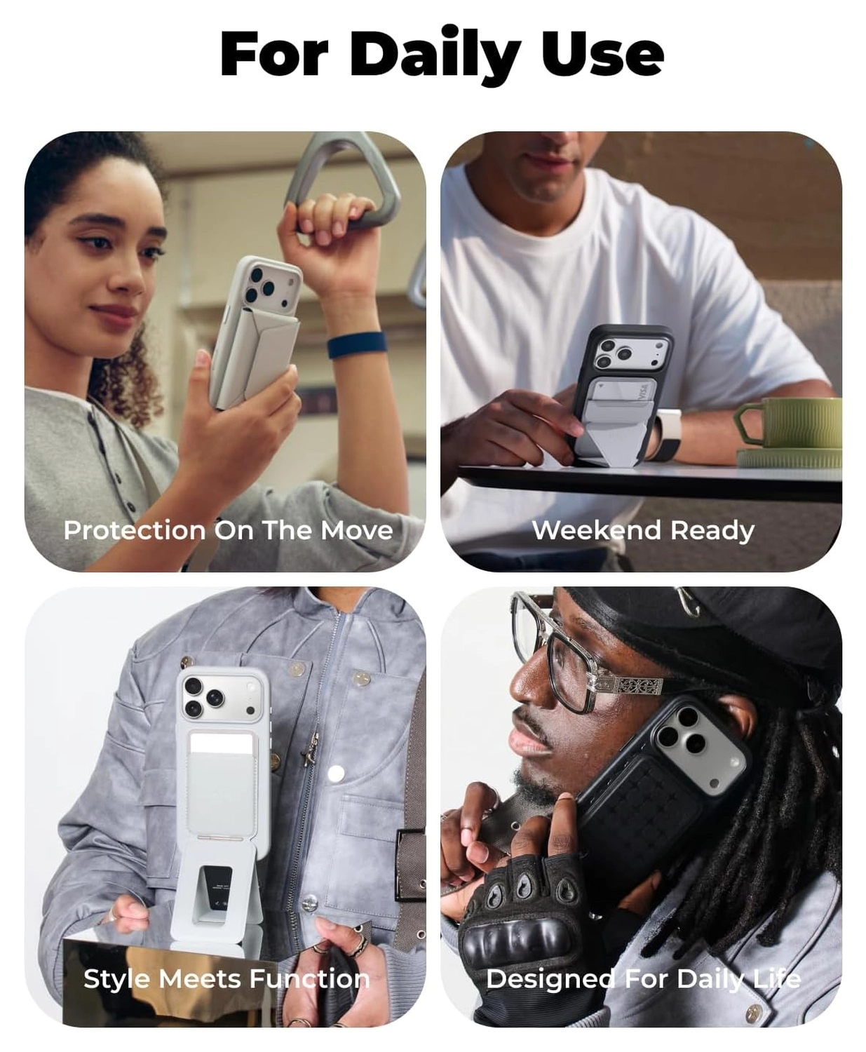 MOFT MOVAS Tombogo Snap iPhone 17 Pro Max Hoesje MagSafe Vegan Leer Zwart afbeelding 7