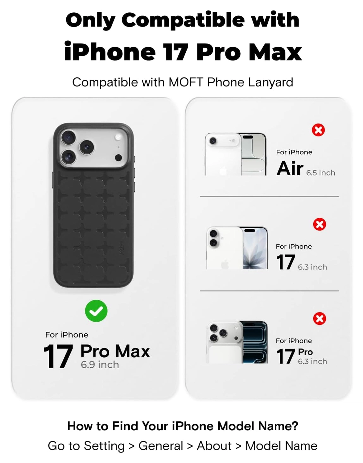 MOFT MOVAS Tombogo Snap iPhone 17 Pro Max Hoesje MagSafe Vegan Leer Zwart afbeelding 9