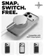 MOFT MOVAS Tombogo Snap iPhone 17 Pro Max Hoesje MagSafe Vegan Leer Grijs afbeelding 5