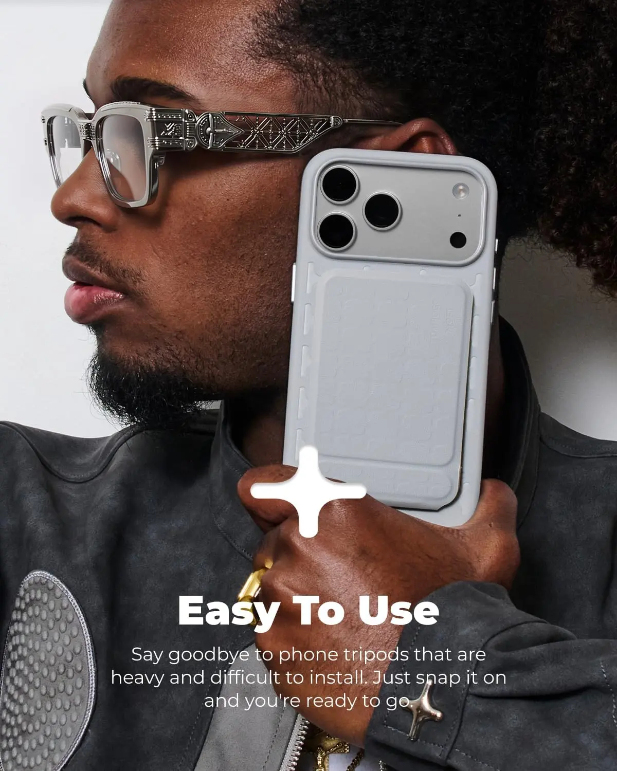 MOFT MOVAS Tombogo MagSafe Telefoonhouder met Uitklapbare Tripod Standaard Grijs afbeelding 6