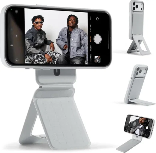 MOFT MOVAS Tombogo MagSafe Telefoonhouder met Uitklapbare Tripod Standaard Grijs afbeelding 1