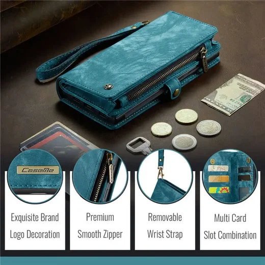 CaseMe 008 Samsung Galaxy A57 Hoesje 2-in-1 Book Case en Back Cover Blauw afbeelding 7