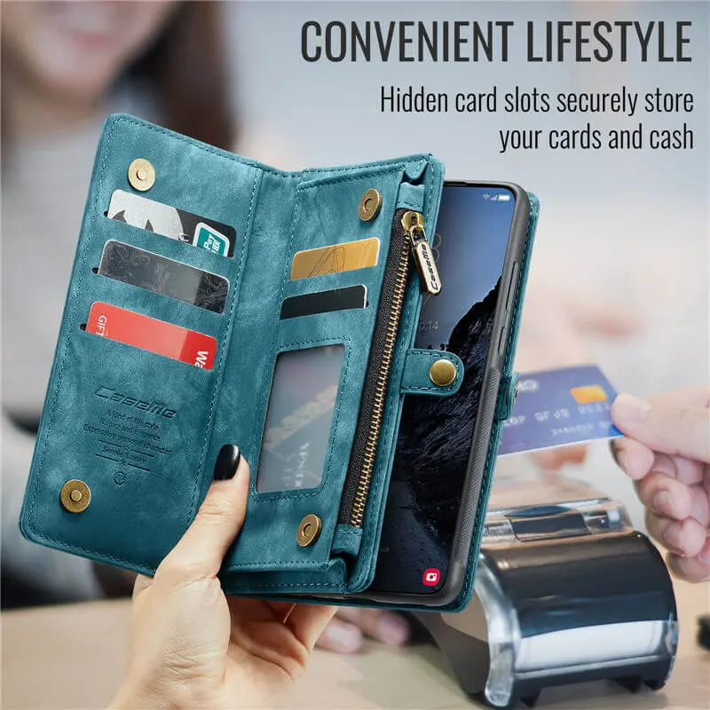CaseMe 008 Samsung Galaxy A57 Hoesje 2-in-1 Book Case en Back Cover Blauw afbeelding 3