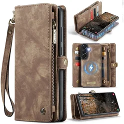 CaseMe 008 Samsung Galaxy A57 Hoesje 2-in-1 Book Case en Back Cover Bruin afbeelding