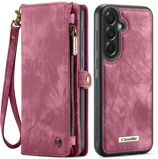 CaseMe 008 Samsung Galaxy A57 Hoesje 2-in-1 Book Case en Back Cover Rood afbeelding 3