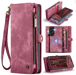 CaseMe 008 Samsung Galaxy A57 Hoesje 2-in-1 Book Case en Back Cover Rood afbeelding