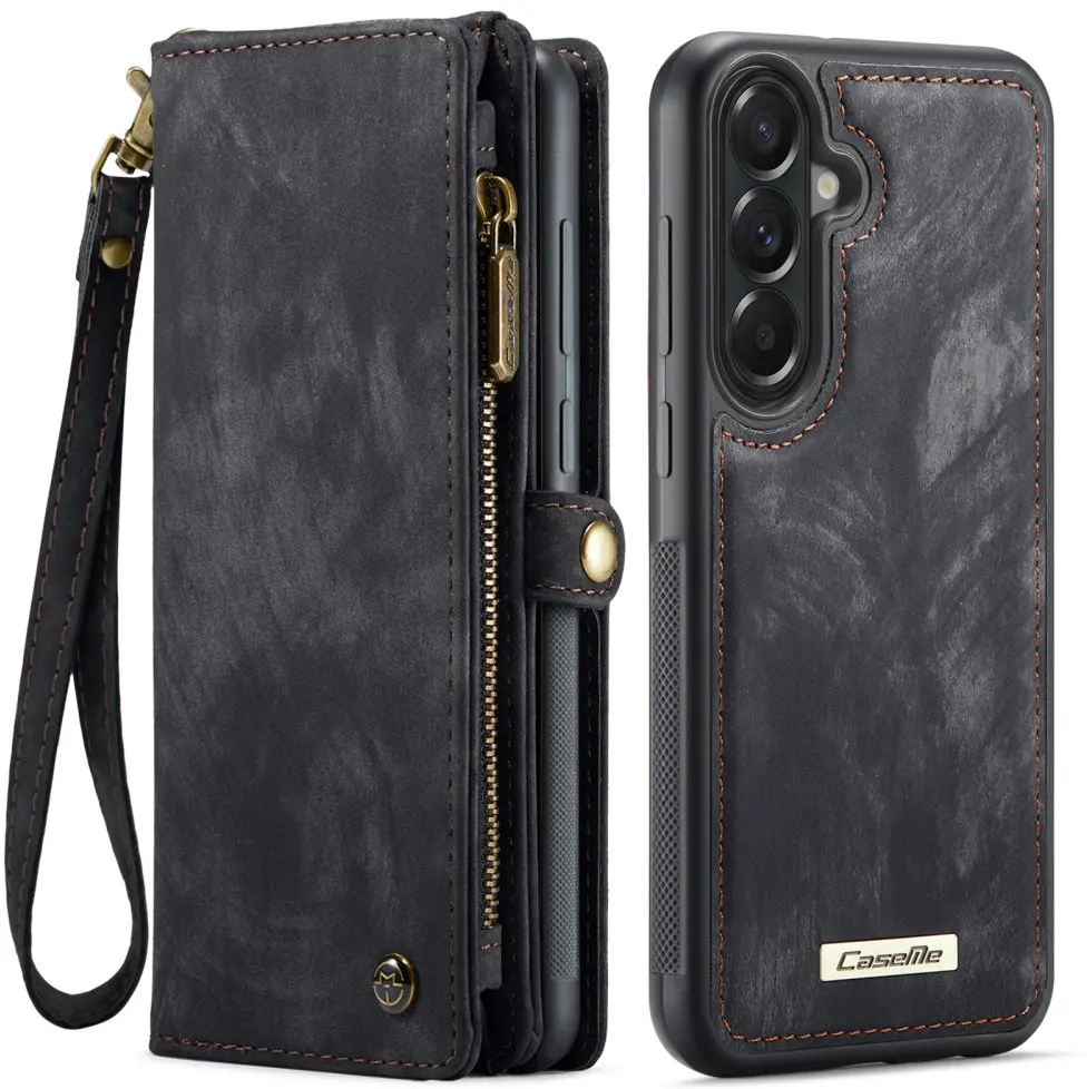 CaseMe 008 Samsung Galaxy A57 Hoesje 2-in-1 Book Case en Back Cover Zwart afbeelding 2