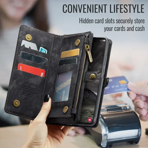 CaseMe 008 Samsung Galaxy A57 Hoesje 2-in-1 Book Case en Back Cover Zwart afbeelding 10