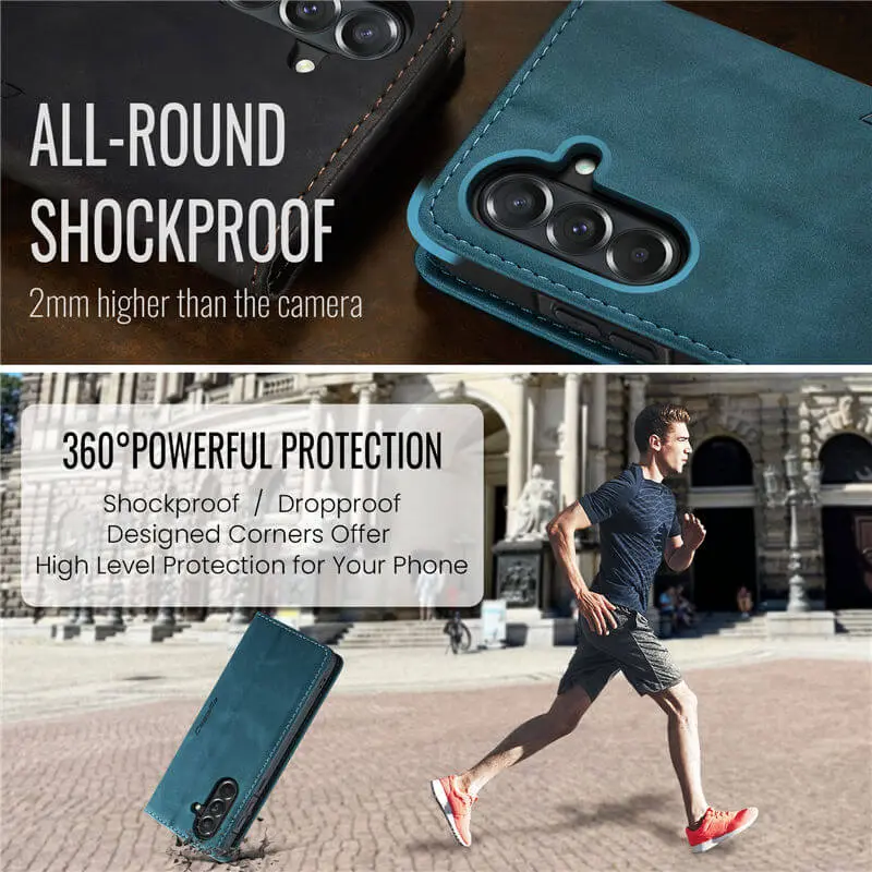 CaseMe 013 Samsung Galaxy A57 Hoesje Book Case met Standaard Blauw afbeelding 9