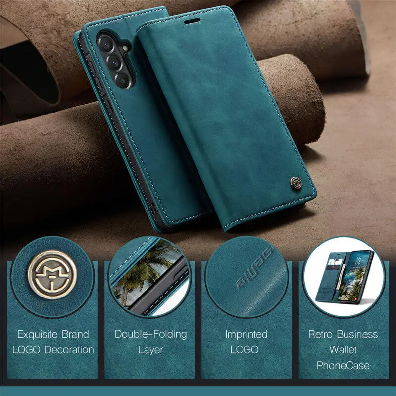 CaseMe 013 Samsung Galaxy A57 Hoesje Book Case met Standaard Blauw afbeelding 10
