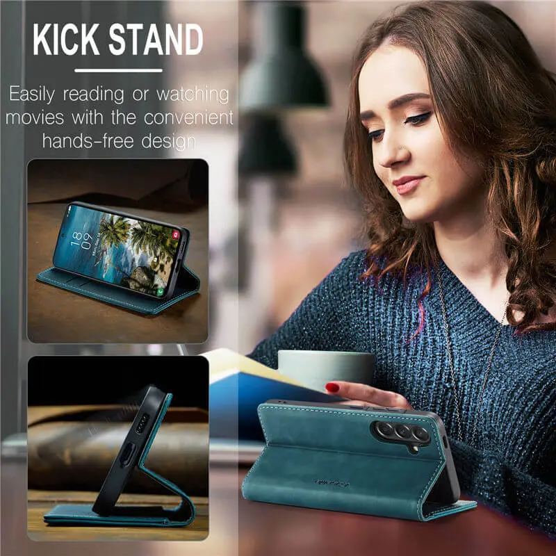 CaseMe 013 Samsung Galaxy A57 Hoesje Book Case met Standaard Blauw afbeelding 6