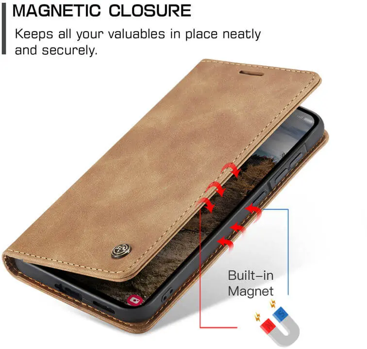 CaseMe 013 Samsung Galaxy A57 Hoesje Book Case met Standaard Bruin afbeelding 3