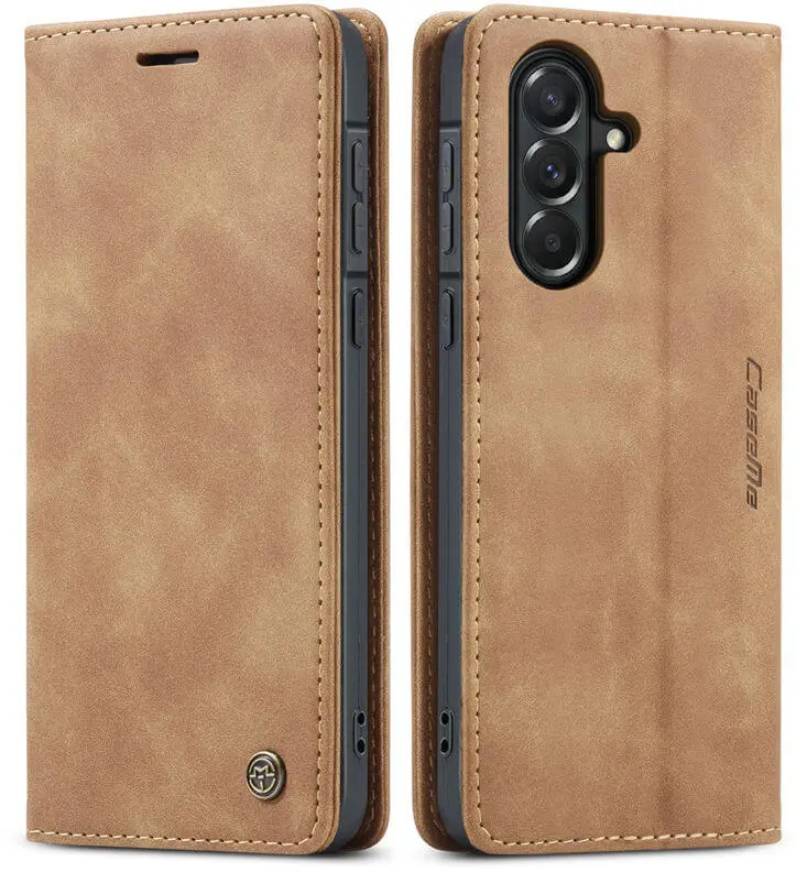 CaseMe 013 Samsung Galaxy A57 Hoesje Book Case met Standaard Bruin afbeelding 1