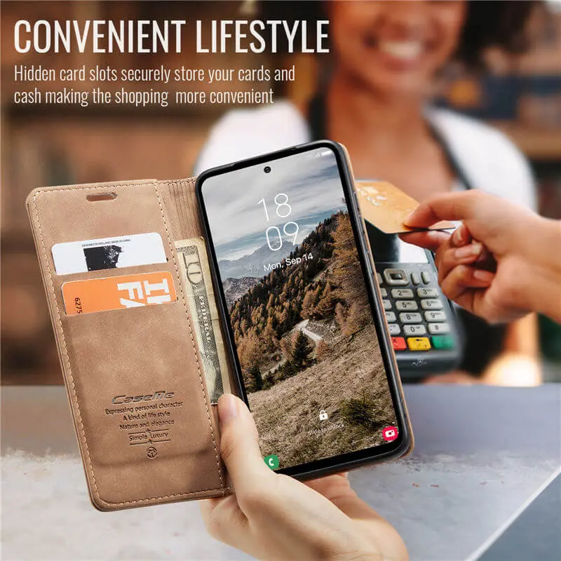 CaseMe 013 Samsung Galaxy A57 Hoesje Book Case met Standaard Bruin afbeelding 8