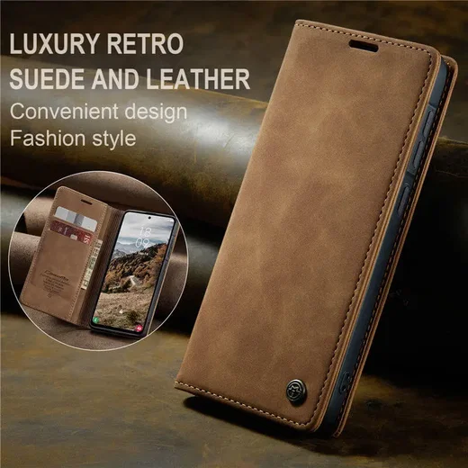 CaseMe 013 Samsung Galaxy A57 Hoesje Book Case met Standaard Bruin afbeelding 5