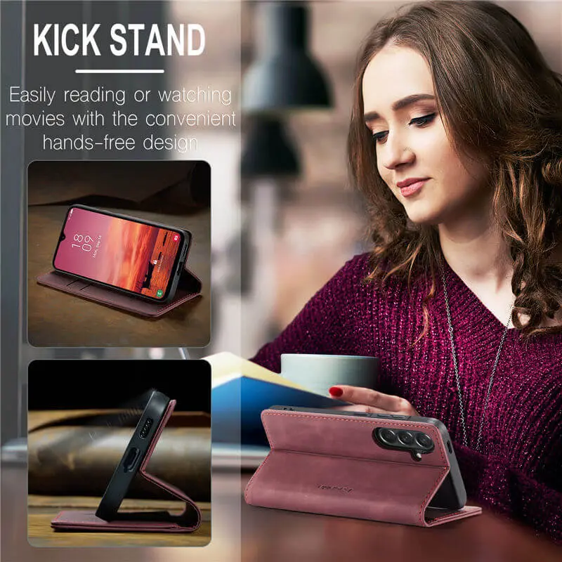 CaseMe 013 Samsung Galaxy A57 Hoesje Book Case met Standaard Rood afbeelding 6