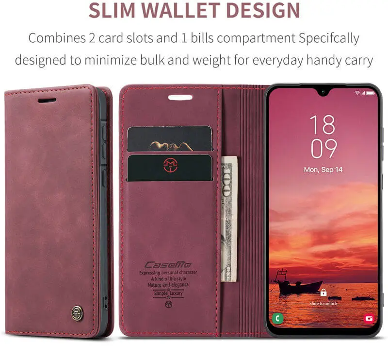 CaseMe 013 Samsung Galaxy A57 Hoesje Book Case met Standaard Rood afbeelding 2