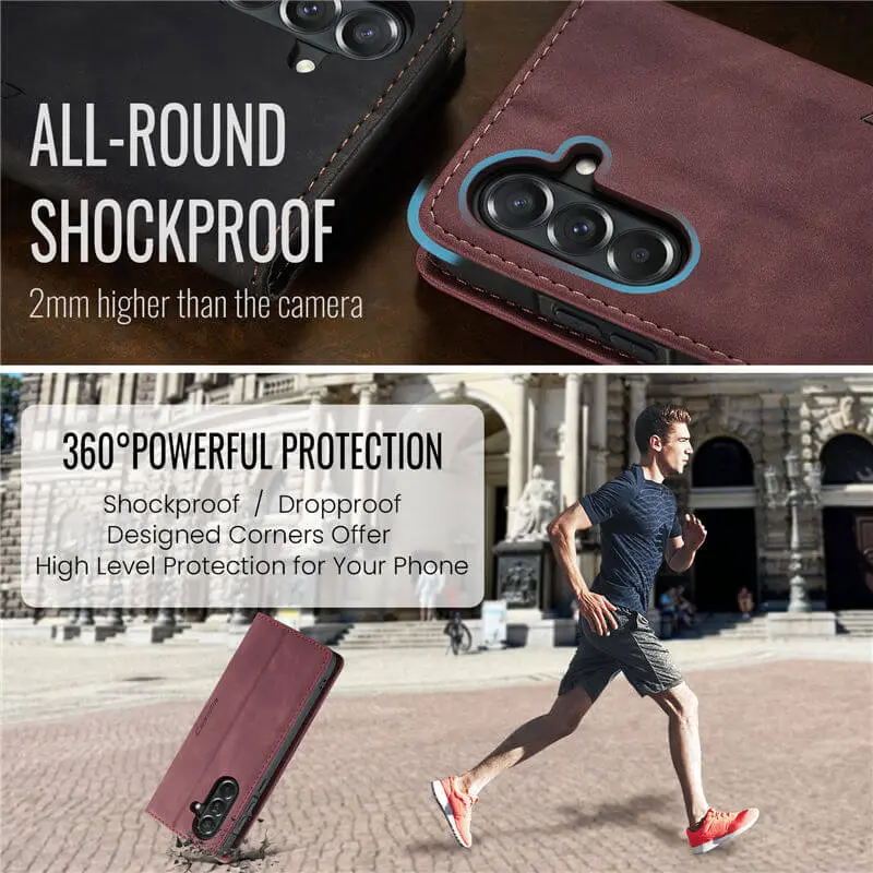 CaseMe 013 Samsung Galaxy A57 Hoesje Book Case met Standaard Rood afbeelding 9