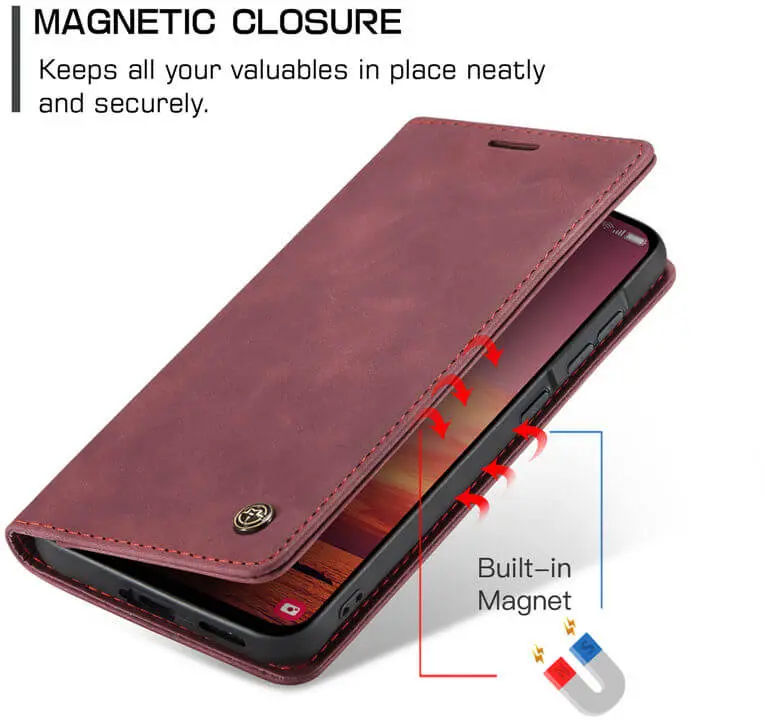 CaseMe 013 Samsung Galaxy A57 Hoesje Book Case met Standaard Rood afbeelding 4