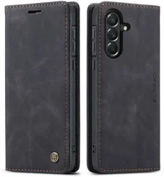 CaseMe 013 Samsung Galaxy A57 Hoesje Book Case met Standaard Zwart afbeelding