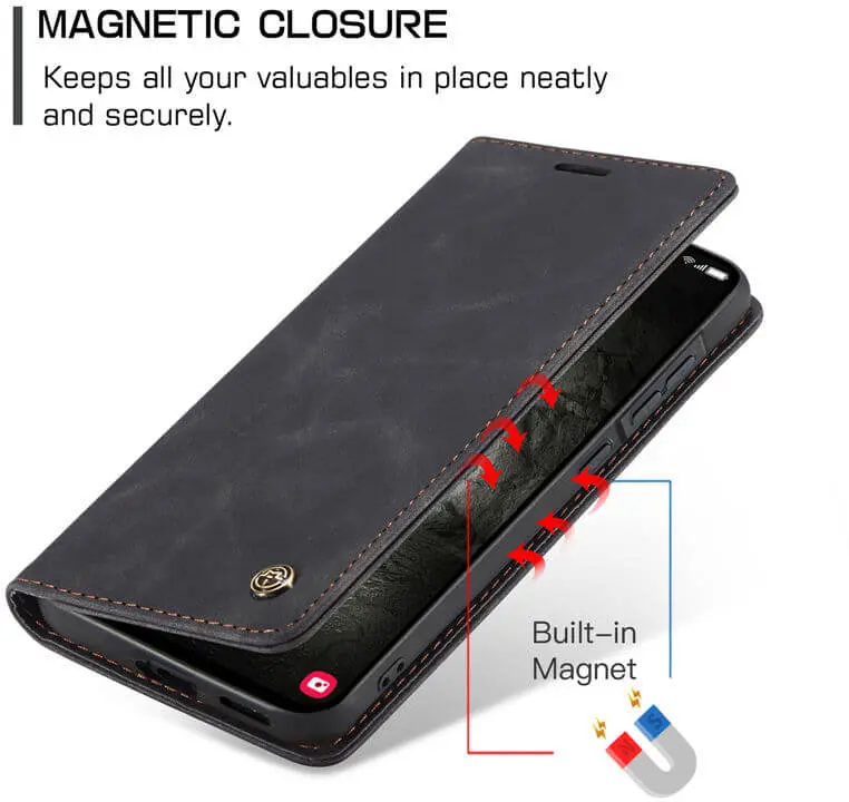 CaseMe 013 Samsung Galaxy A57 Hoesje Book Case met Standaard Zwart afbeelding 4
