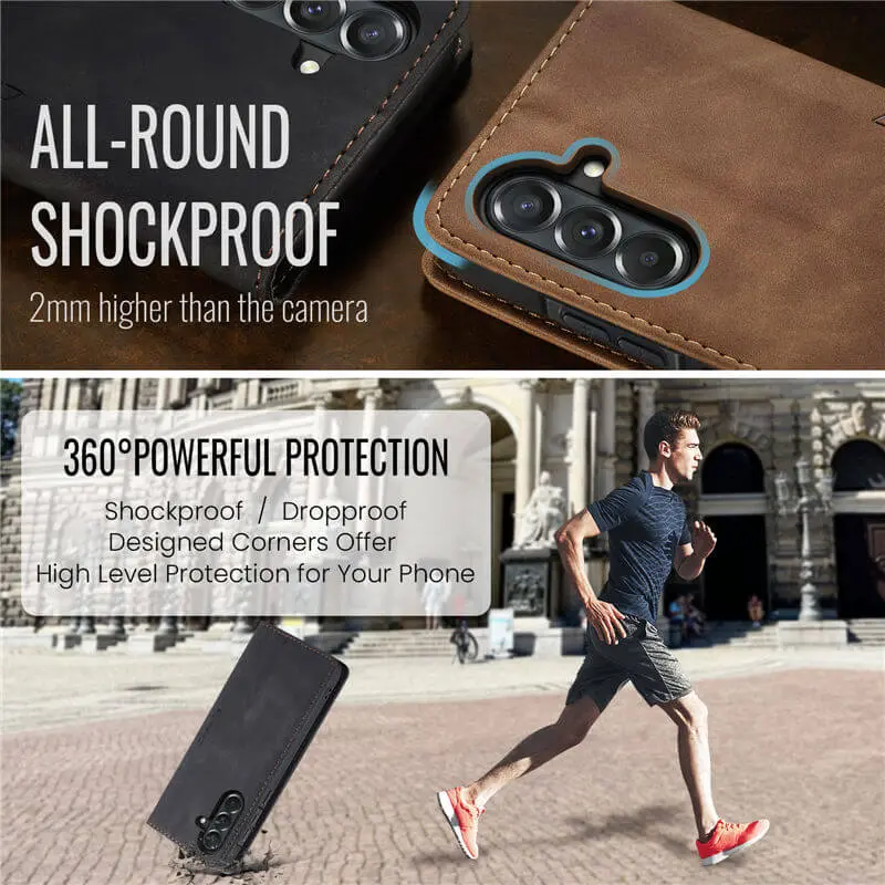 CaseMe 013 Samsung Galaxy A57 Hoesje Book Case met Standaard Zwart afbeelding 9
