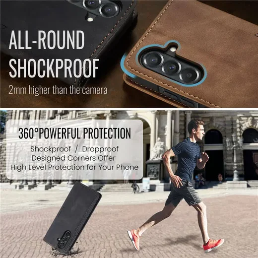 CaseMe 013 Samsung Galaxy A57 Hoesje Book Case met Standaard Zwart afbeelding 9
