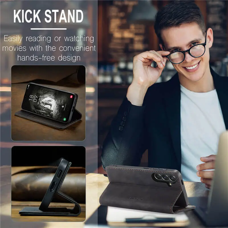 CaseMe 013 Samsung Galaxy A57 Hoesje Book Case met Standaard Zwart afbeelding 6