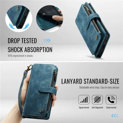 CaseMe C30 Samsung Galaxy A57 Hoesje Pasjeshouder Book Case Blauw afbeelding 6