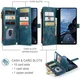 CaseMe C30 Samsung Galaxy A57 Hoesje Pasjeshouder Book Case Blauw afbeelding 2