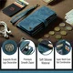 CaseMe C30 Samsung Galaxy A57 Hoesje Pasjeshouder Book Case Blauw afbeelding 8