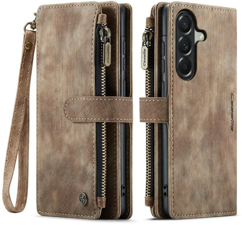 CaseMe C30 Samsung Galaxy A57 Hoesje Pasjeshouder Book Case Bruin afbeelding 1
