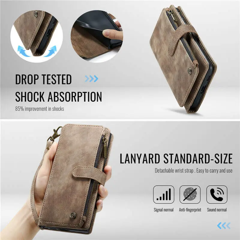 CaseMe C30 Samsung Galaxy A57 Hoesje Pasjeshouder Book Case Bruin afbeelding 6